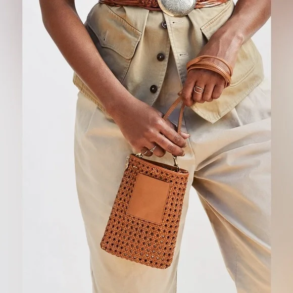 Clare V Leather Poche Cuoio Perf